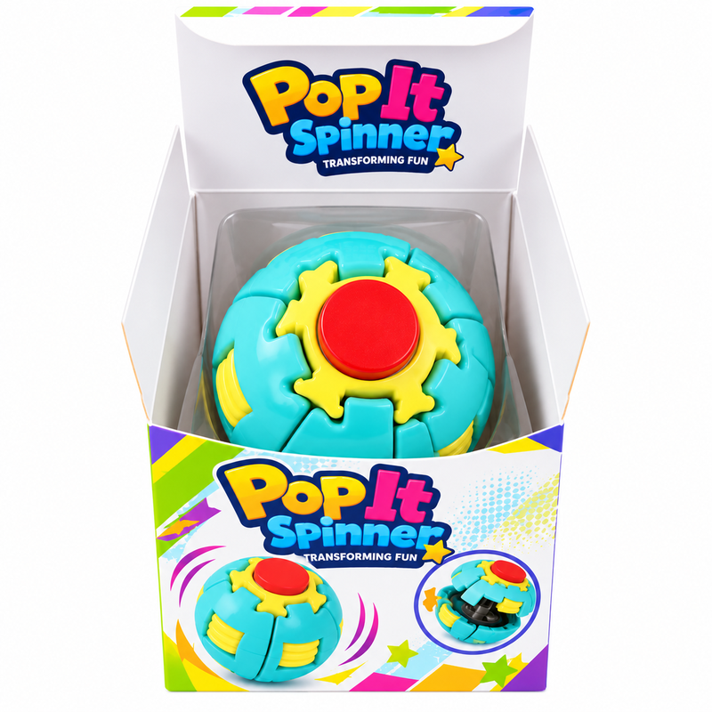 SP-01 Turquoise Pop It Fidget Spinner Ball (image for) SP-01 Turquoise Pop It Fidget Spinner Ball